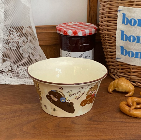 Shopping Bear Cream Bowl