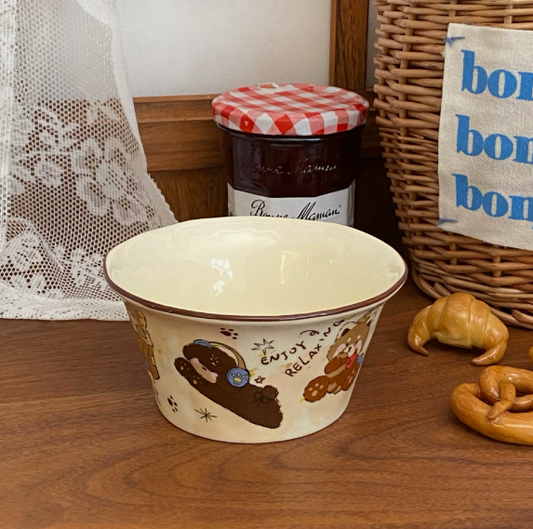 Shopping Bear Cream Bowl