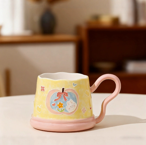 Bunny Blossom Single Mug · 13oz Butter Yellow