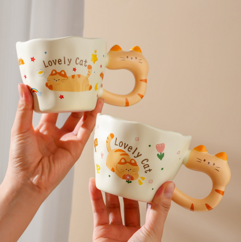 Lazy Cat Ceramic Mug · 10 oz
