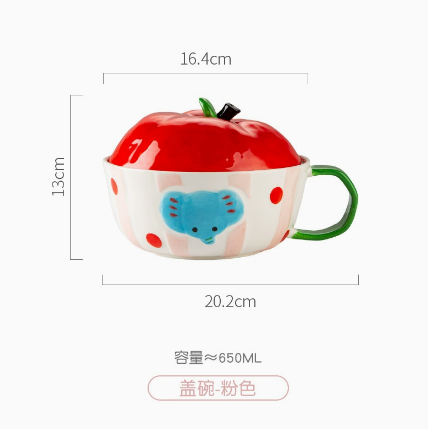 Creative Apple Elephant Ceramic Fish Plate · 12"