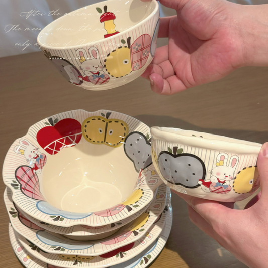 Apple Rabbit Series Ceramic Tableware