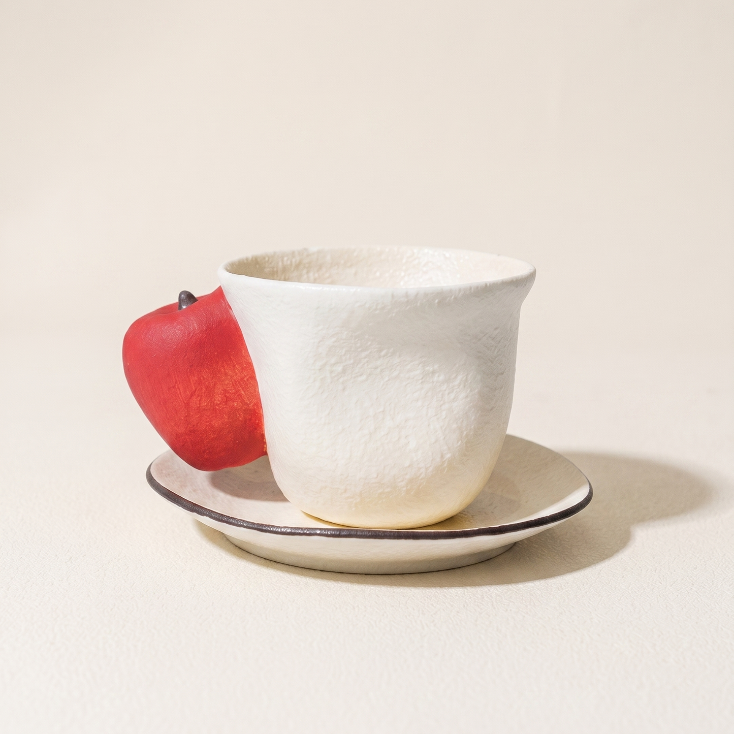 Apple Handle Cup & Saucer · Matte Underglaze
