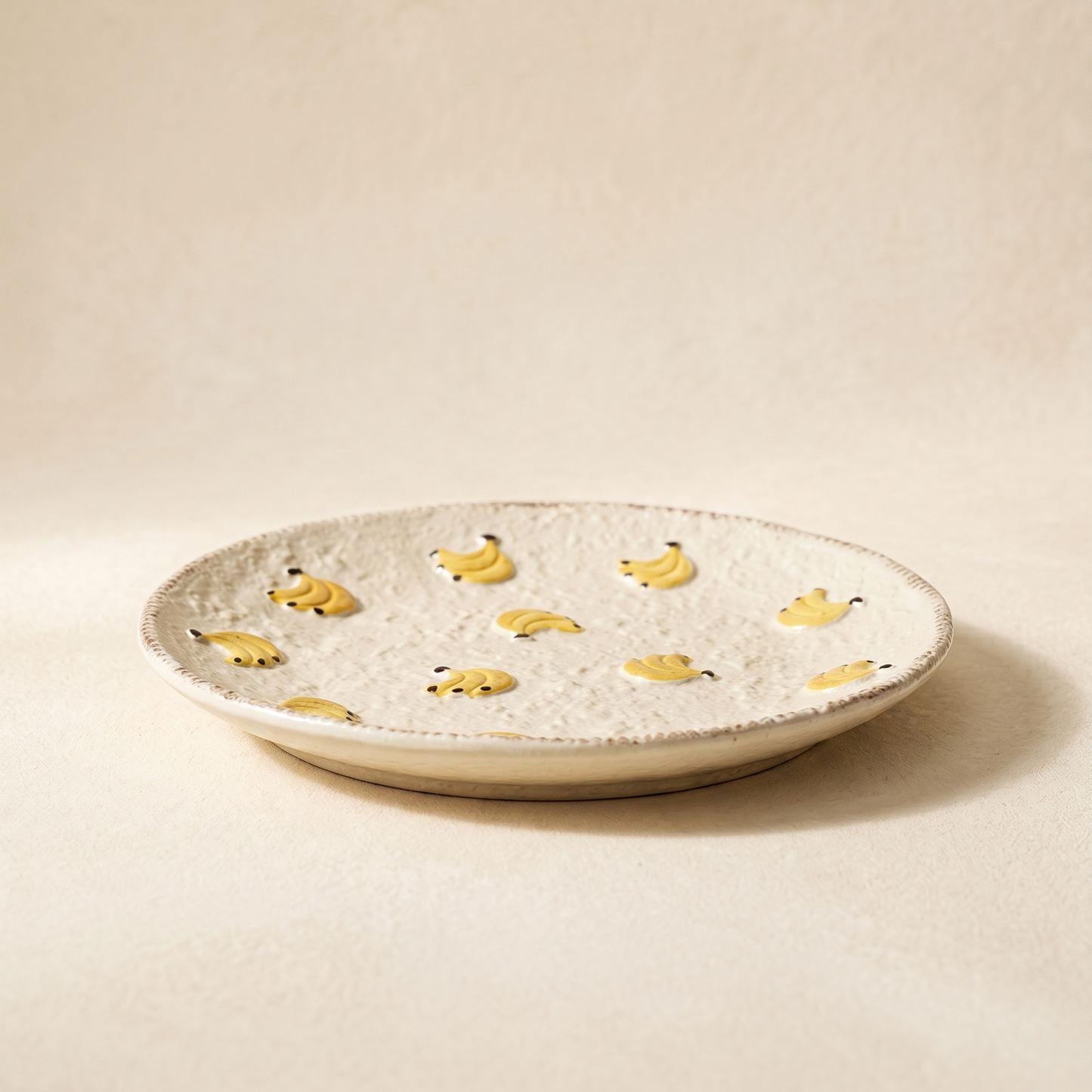 Banana Frosted Ceramic Plate · 8.5"