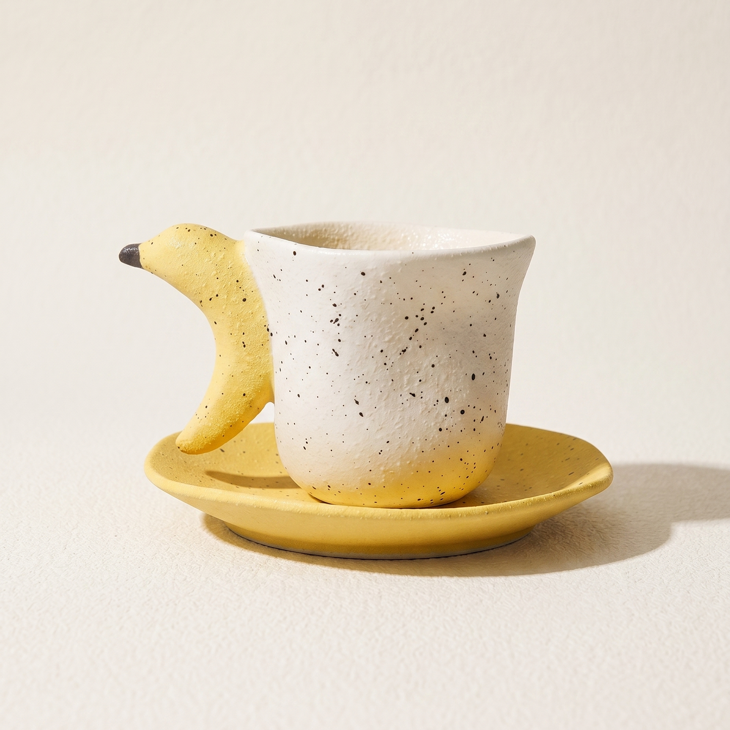Banana Handle Cup & Saucer · Matte Underglaze