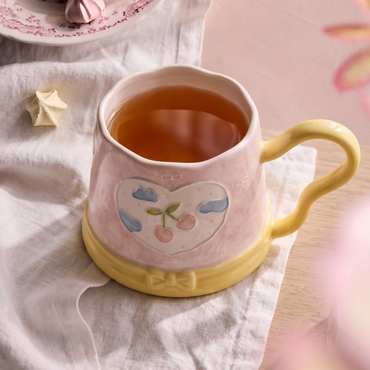 Cherry Blossom Ceramic Mug detail view - MoriMori Home