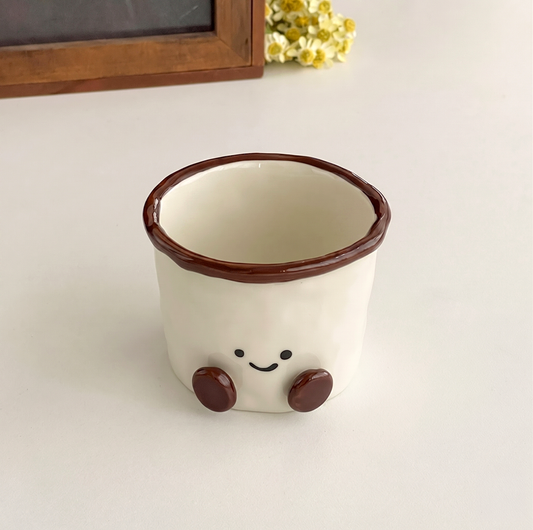 Cocoa Bean Hand-Pinch Mug · 10 oz