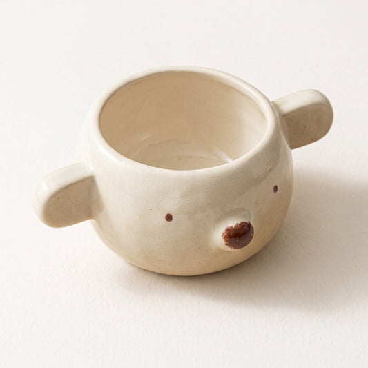 Hand-Painted Bear Ceramic Bowl · 6.8"