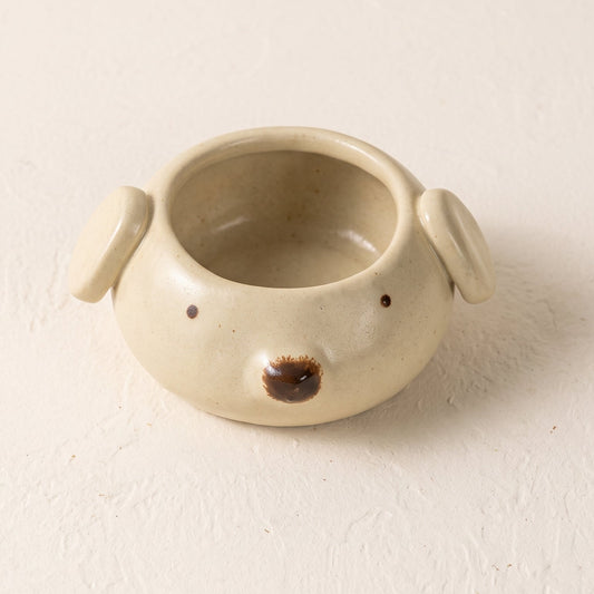 Hand-Painted Bear Small Ceramic Bowl · 6.7oz