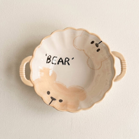 Cream Bear Ceramic Tableware