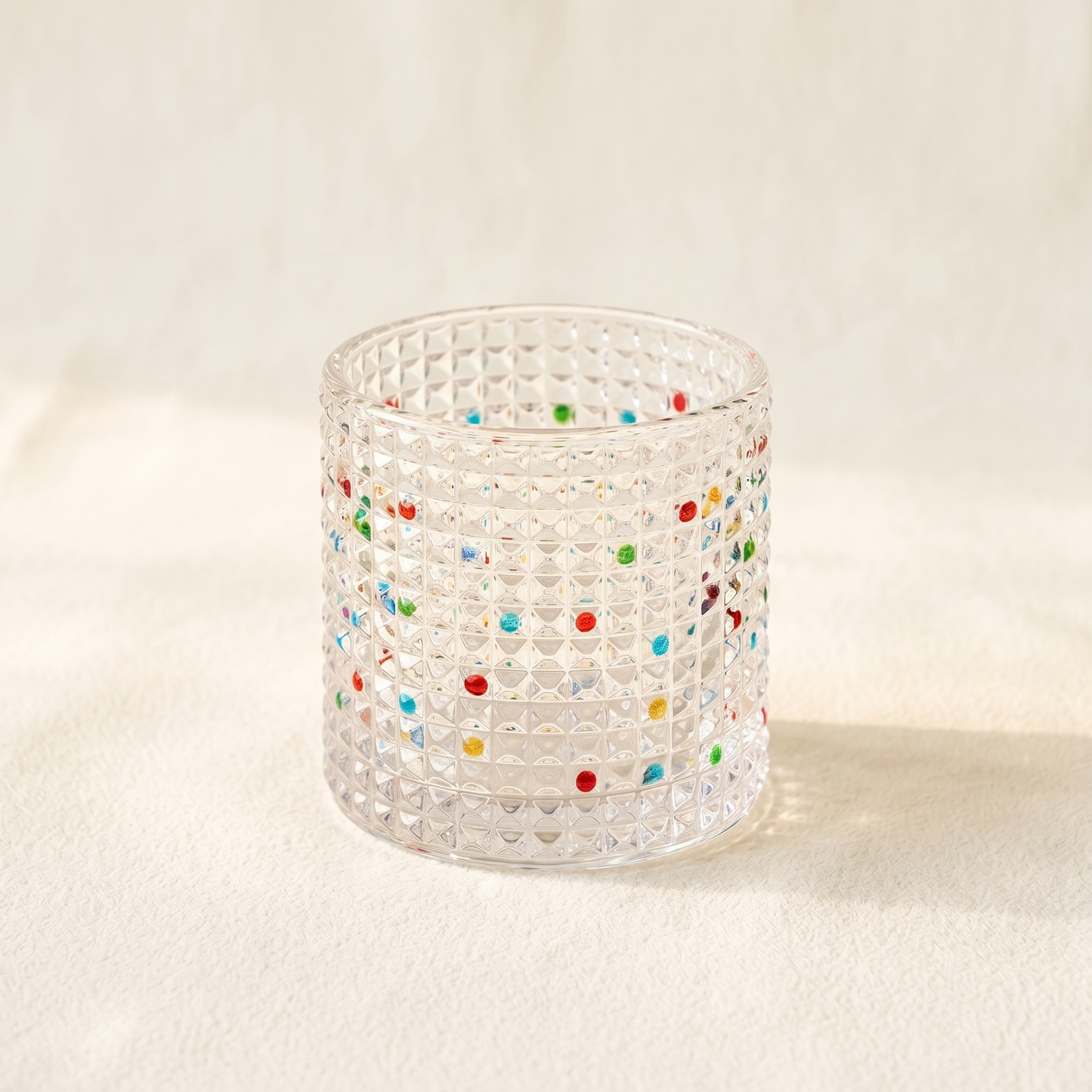 Square Hand-Painted Whiskey Glass