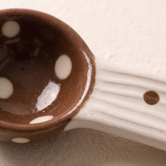 Woodland Mushroom Ceramic Spoon · 4.7"