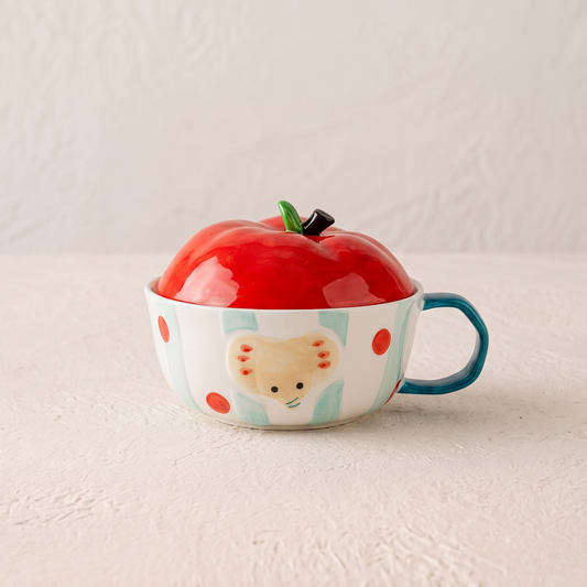 Apple Elephant Ceramic Noodle Bowl · 6"