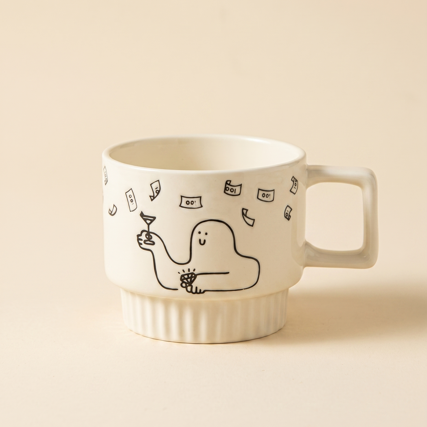 Korean Style Ceramic Mug · 11.8 oz