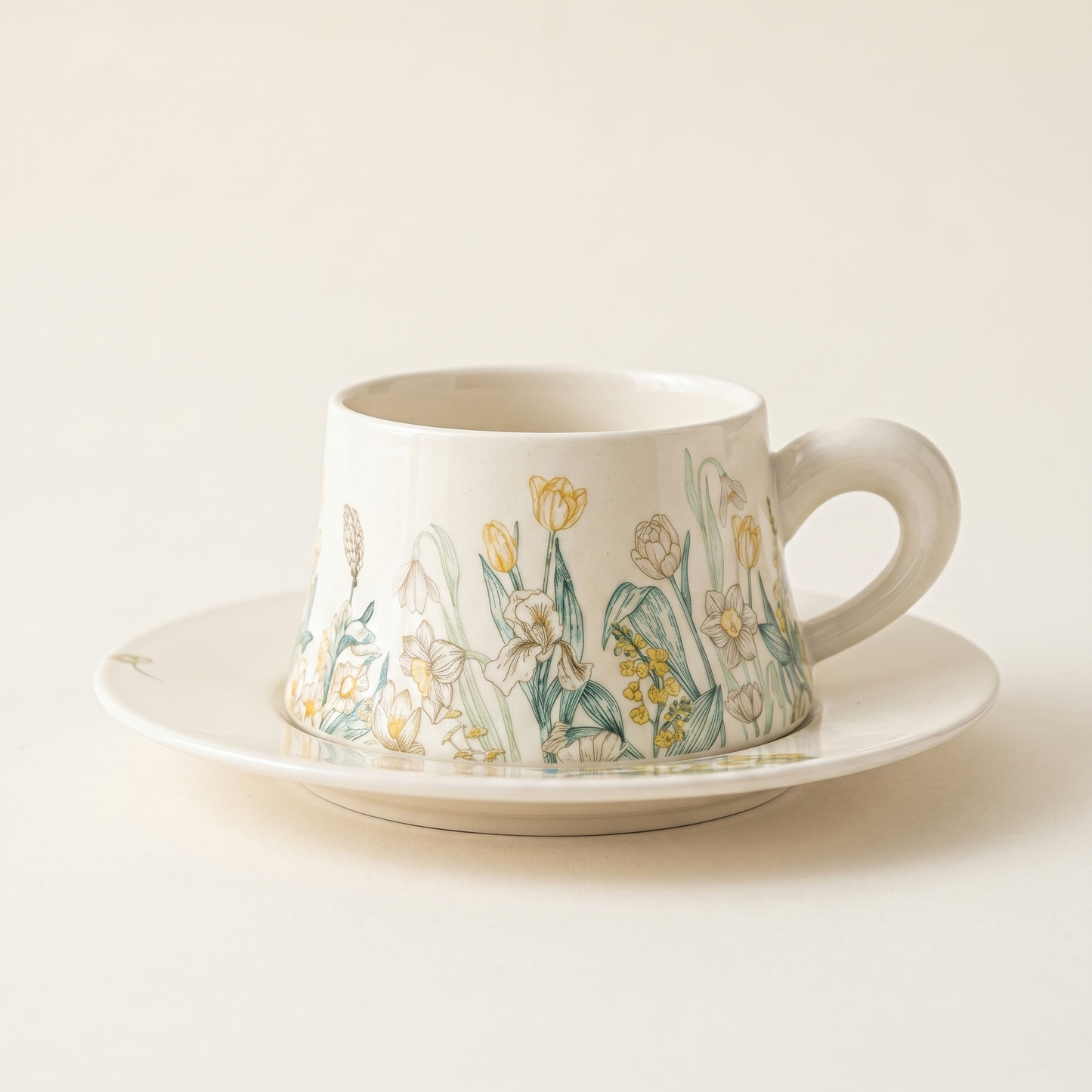 Lily of the Valley Ceramic Coffee Cup · Gift Box 9.5oz