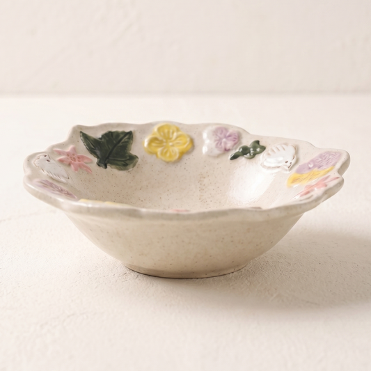 Meadow Bloom Hand-Painted Bowl · 6.5"
