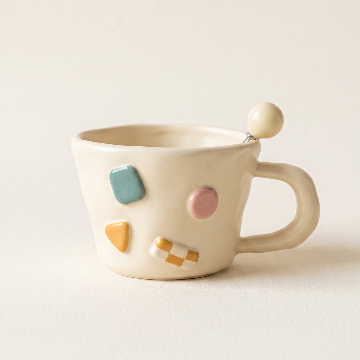 Milk Fufu Hand-Pinch Ceramic Mug · 11.8 oz