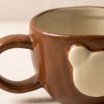 Hand-Painted Bear Ceramic Mug · 5.4oz