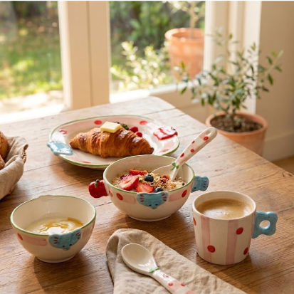 Apple Elephant Ceramic Dinnerware Set · 5-Piece