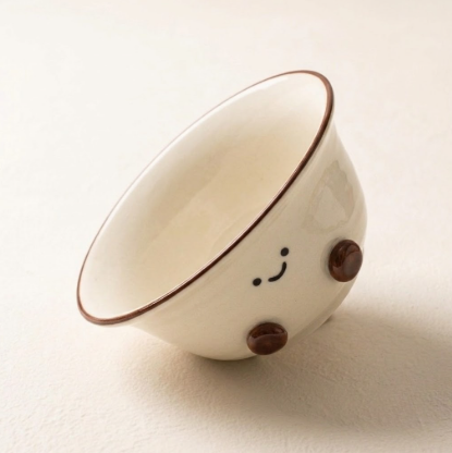 Cocoa Bean Ceramic Rice Bowl · 6.75"