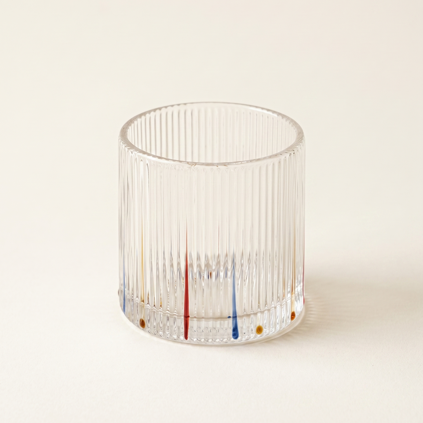 Striped Hand-Painted Whiskey Glass