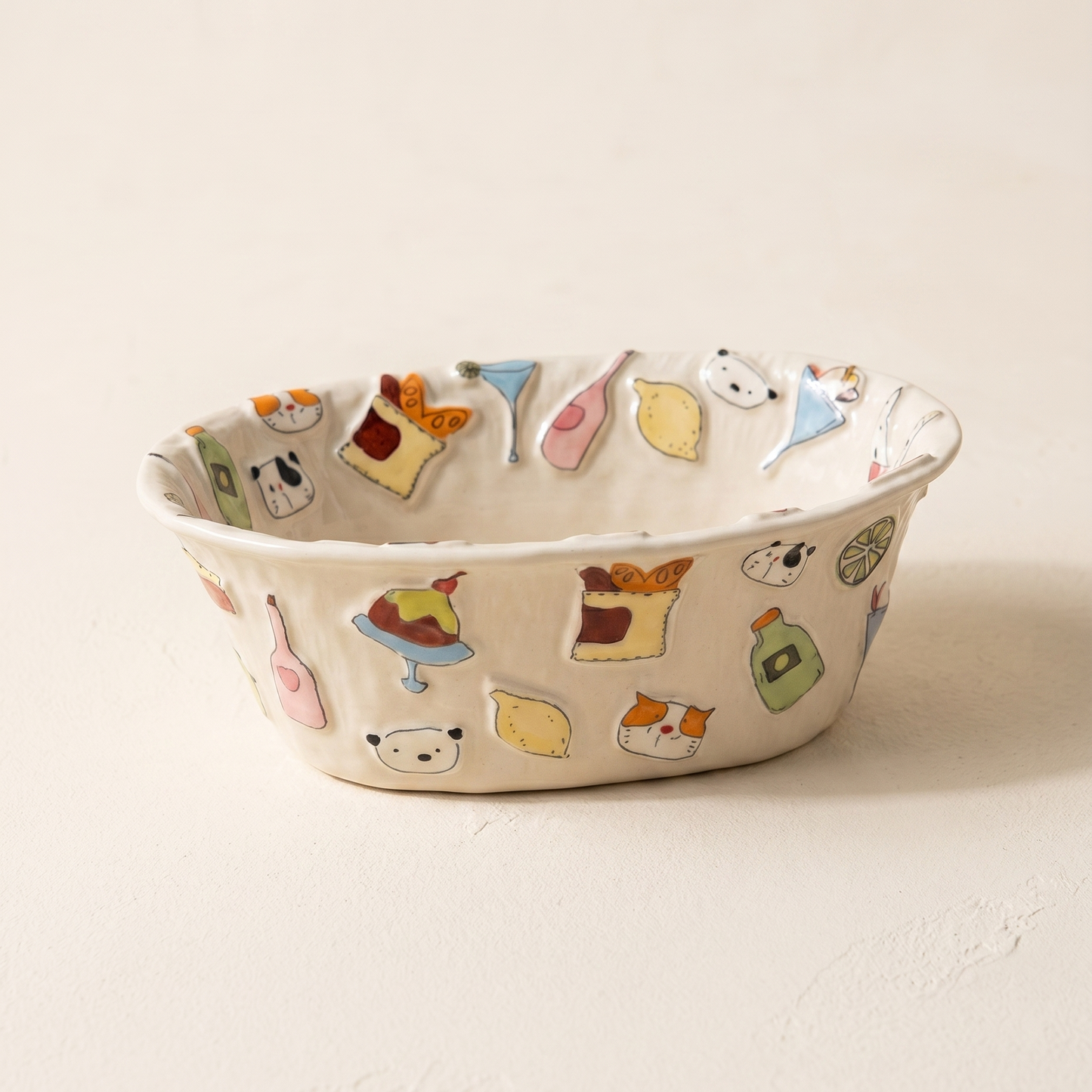 Summer Party Bathtub Ceramic Bowl · 8.3"