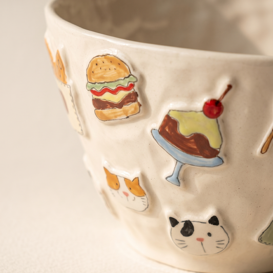 Summer Party Deep Rice Bowl detail - MoriMori Home