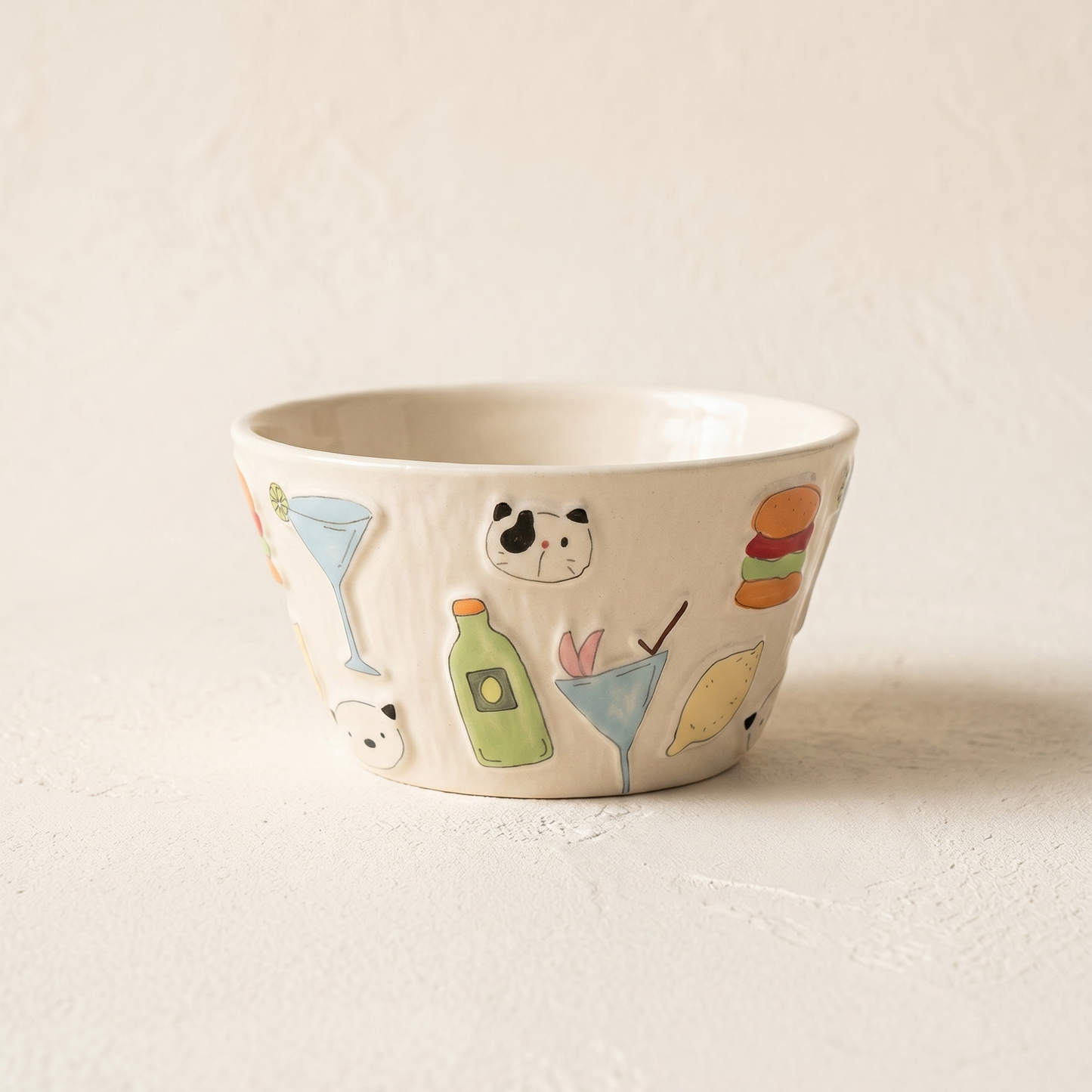 Summer Party Rice Ceramic Bowl · 5"