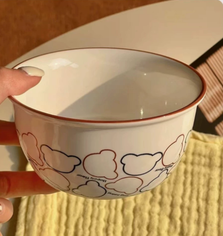 Bear Ceramic Bowl · 4.5" Pair