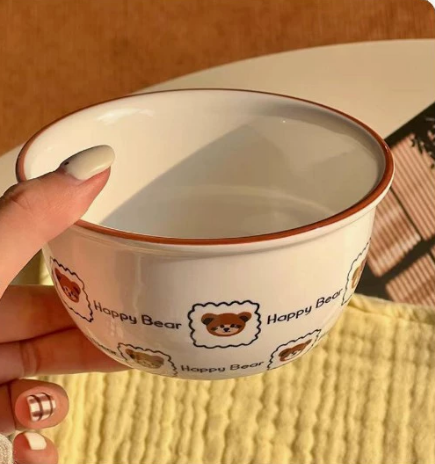 Bear Ceramic Bowl · 4.5" Pair