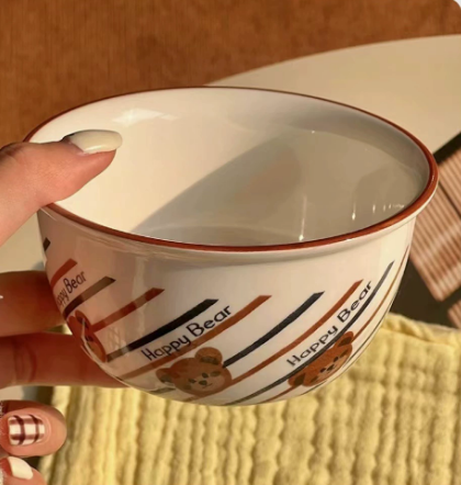 Bear Ceramic Bowl · 4.5" Pair