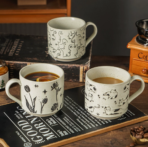 Vintage Style Ceramic Mug · 11.8 oz