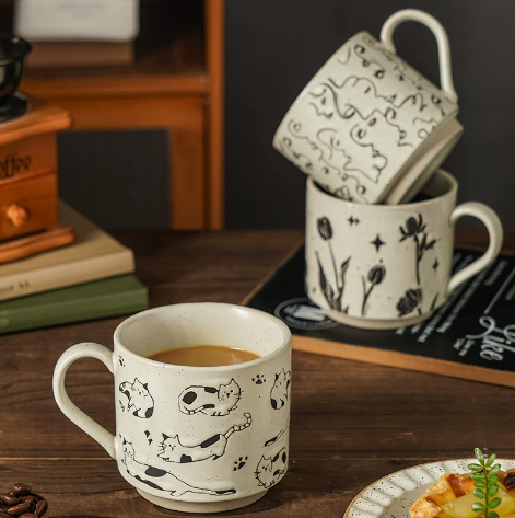 Vintage Style Ceramic Mug · 11.8 oz