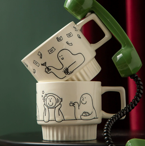 Korean Style Ceramic Mug · 11.8 oz
