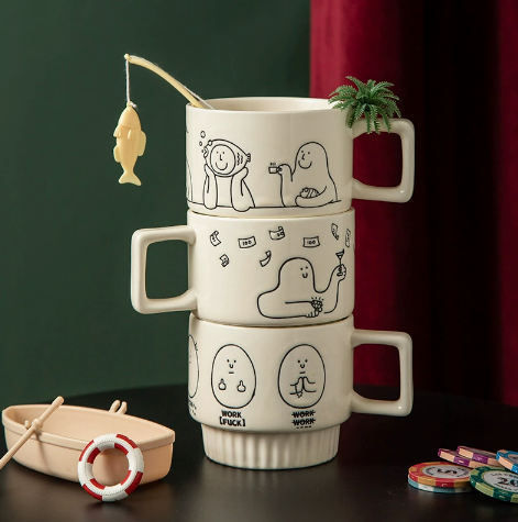 Korean Style Ceramic Mug · 11.8 oz