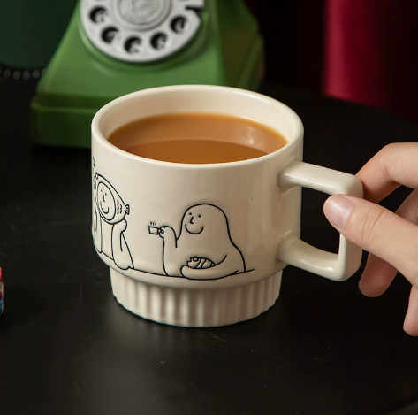 Korean Style Ceramic Mug · 11.8 oz