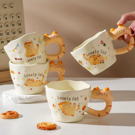 Lazy Cat Ceramic Mug · 10 oz