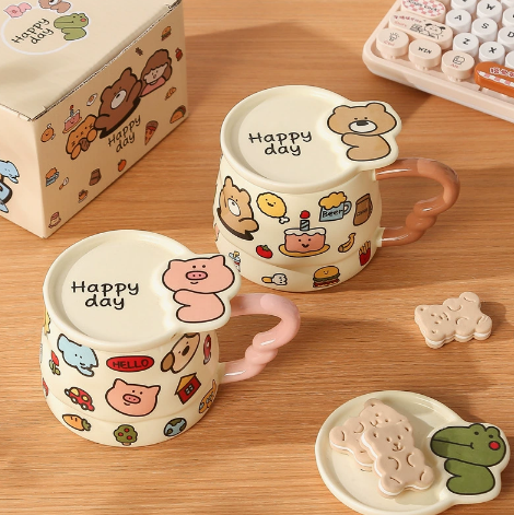 Graffiti Ceramic Mug with Lid · 13.5 oz