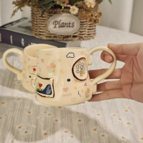 Garden Mori Ceramic Mug angled view - MoriMori Home