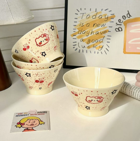 Cherry Kitten Hat Bowl styled - MoriMori Home