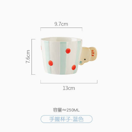 Creative Apple Elephant Ceramic Mug · 11.8oz