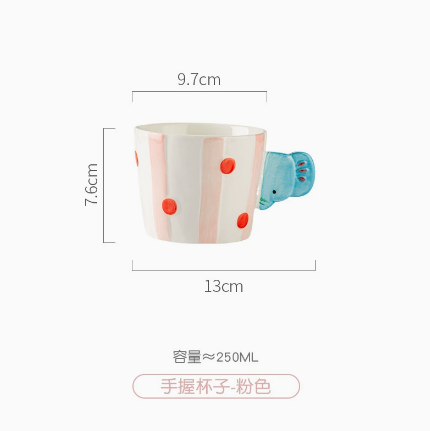 Creative Apple Elephant Ceramic Mug · 11.8oz