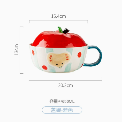 Creative Apple Elephant Ceramic Fish Plate · 12"