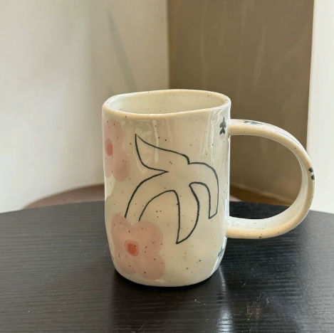 Floral Design Hand-Painted Ceramic Tableware