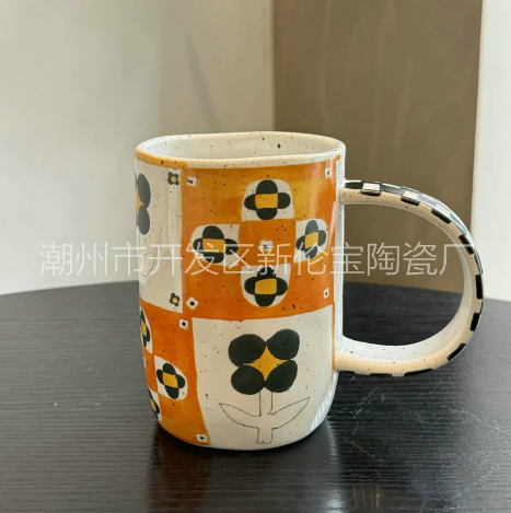 Floral Design Hand-Painted Ceramic Tableware