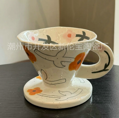 Floral Design Hand-Painted Ceramic Tableware