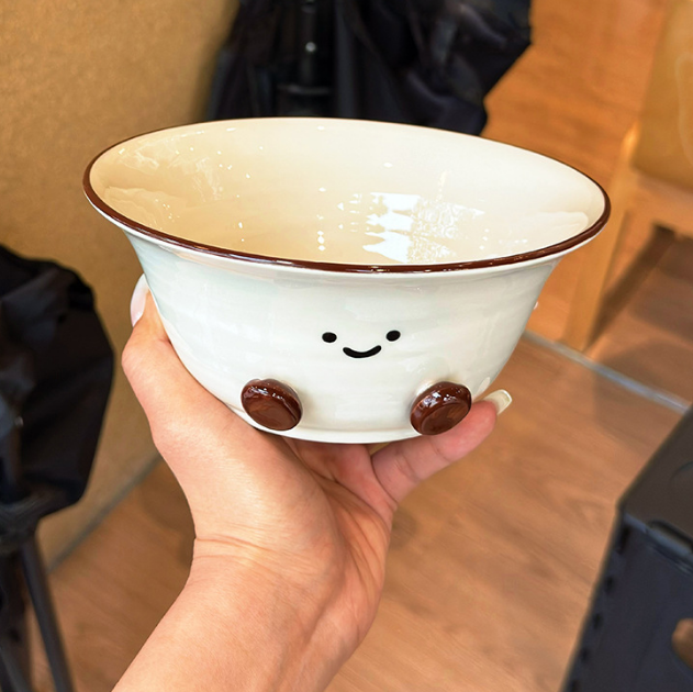 Cocoa Beans Ceramic Rice Bowl · 6.75”