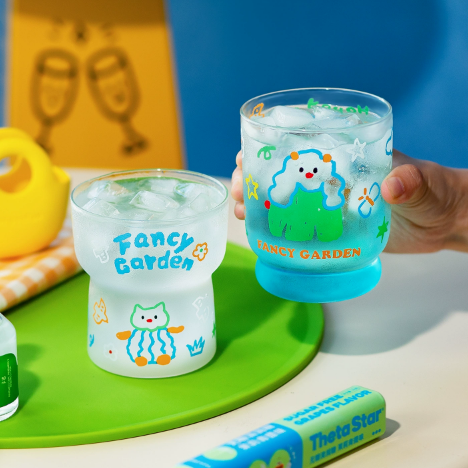 Fancy Garden Illustrated Glass Cup · 13.5oz