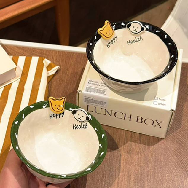 Button-Shaped Pet Lover Rice Bowl · 5"