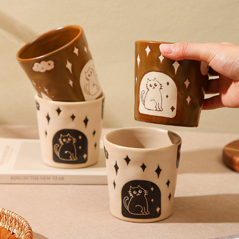 Cat Afternoon Tea Ceramic Cup · 11.8oz